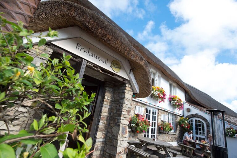 The Thatch restaurant entrance sign